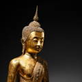 This Antique Thai Buddha is a statement for any Oriental Interior - Decorative Bronze Rattanakosin Buddha