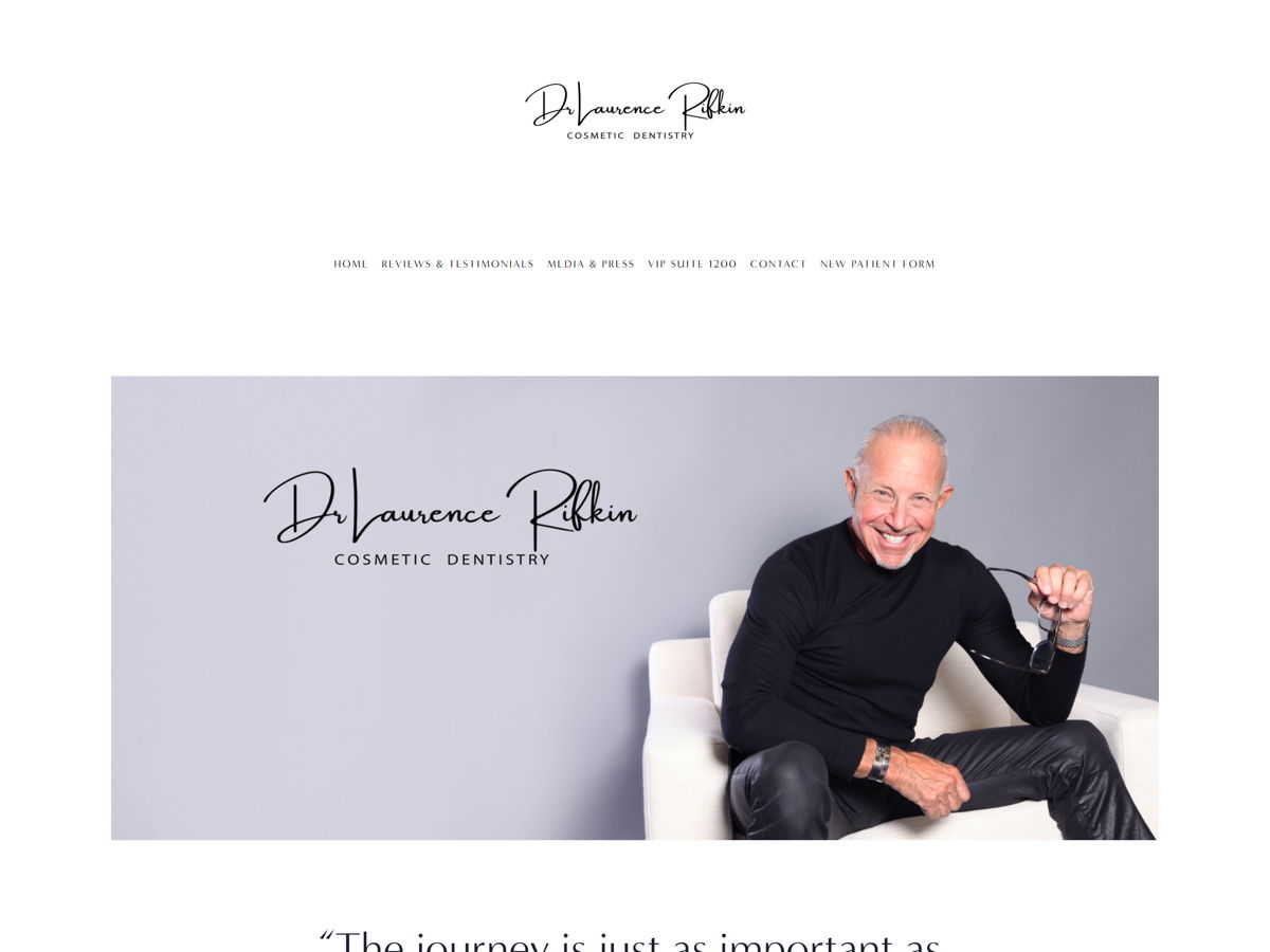 Screenshot of Dr. Laurence Rifkin, from the dentist websites collection.