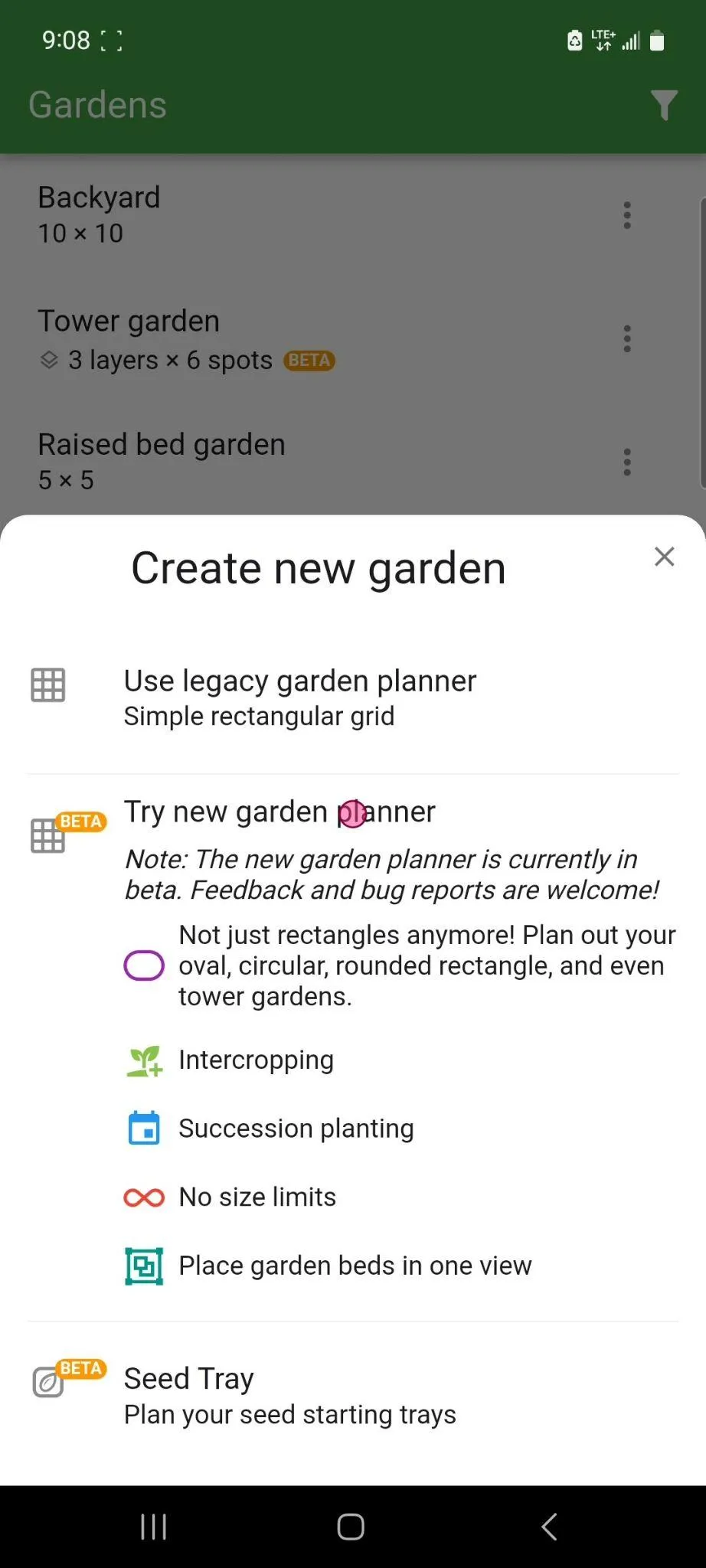 Select New Garden Planner