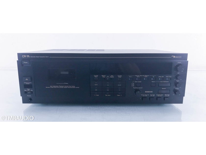 Nakamichi CR-7A Cassette Deck; Tape Recorder Remote (Recently Serviced) (13822)