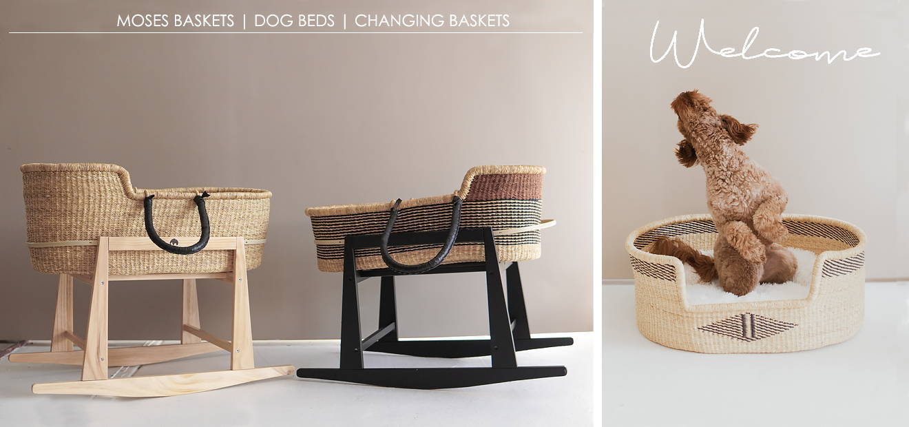 ZuriRose & Co: African Moses Basket, Moses bassinet, moses cradle, wicker dog bed and changing basket