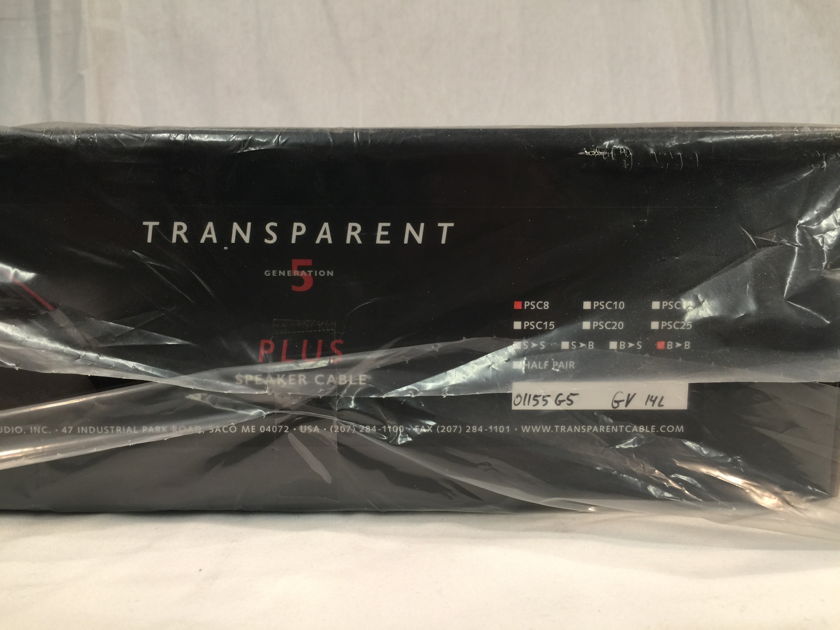 Transparent Audio Gen 5 Speaker cable Music Wave Plus 8ft B>B