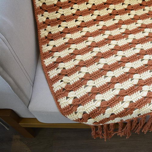 Natural Cotton Copper Throw Crochet Pattern