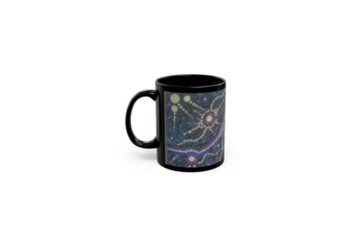 Abstract Design Black Mug | Stylish Ceramic Coffee Cup with nice design