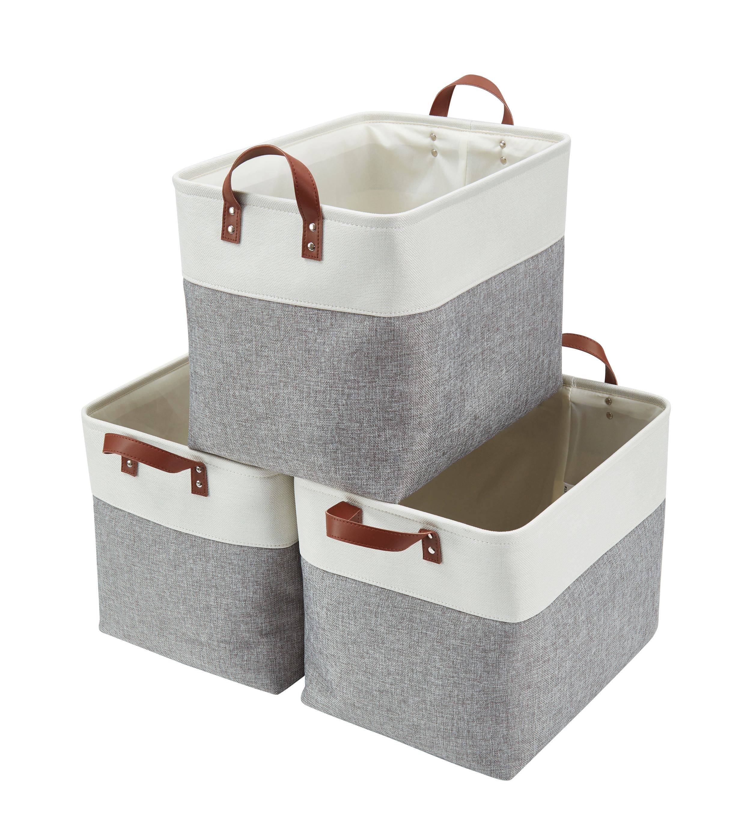 Large Cloth Storage Bin W/Handles