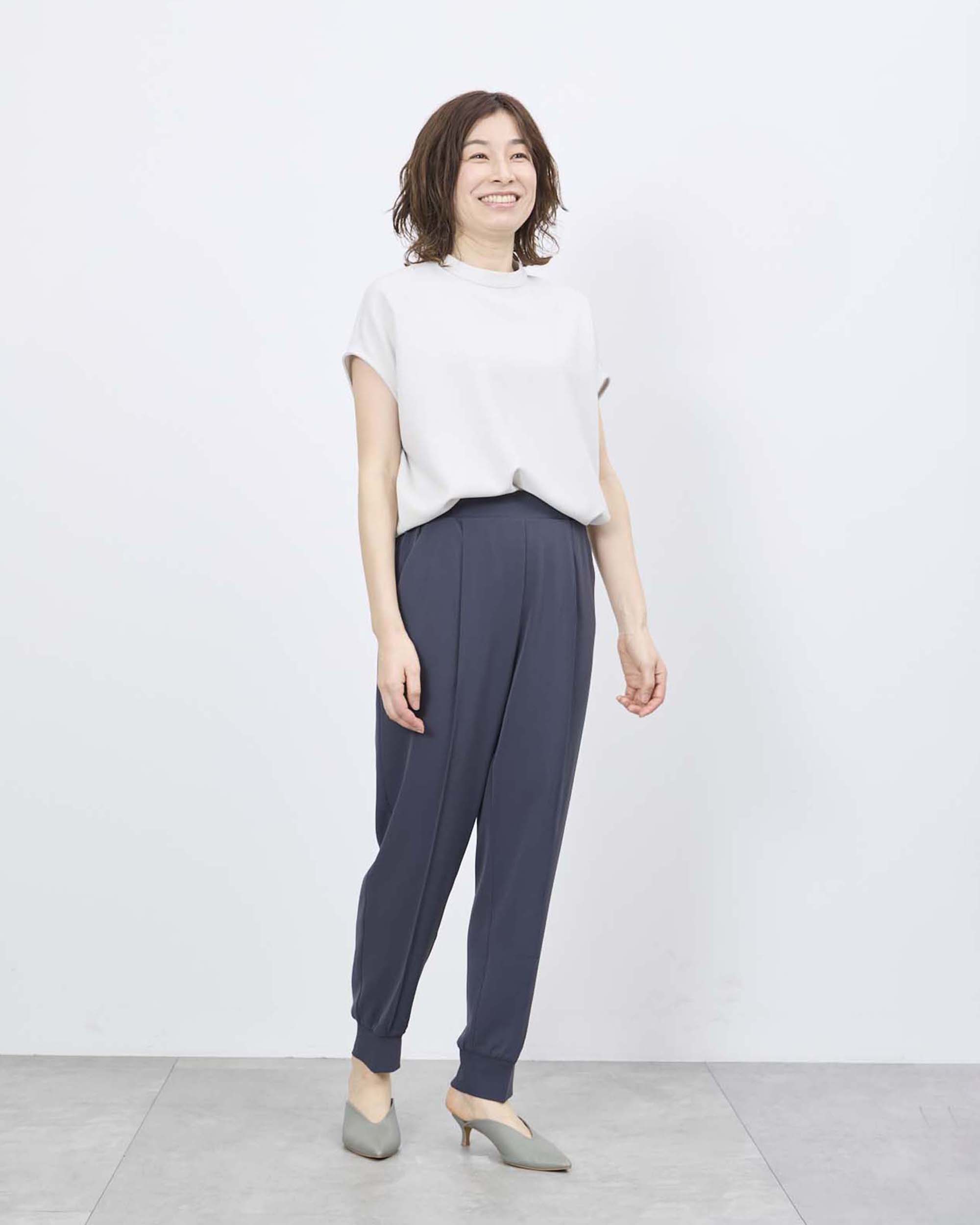 SOEJU ソージュ ヴィンテージ サテン パンツ チャコール M ヴィンテージサテンパンツ - SOÉJU online store｜上質な大人の