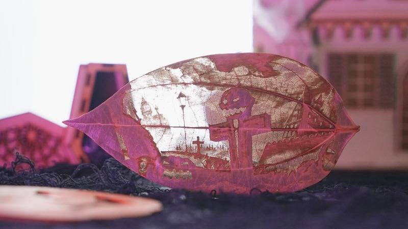 Ideas de grabado láser para el arte del tallado de hojas 06