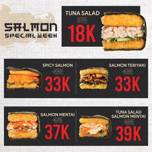 BURGUSHI: Promo SALMON SPECIAL WEEK start from 18K! sampai 09/24/2019