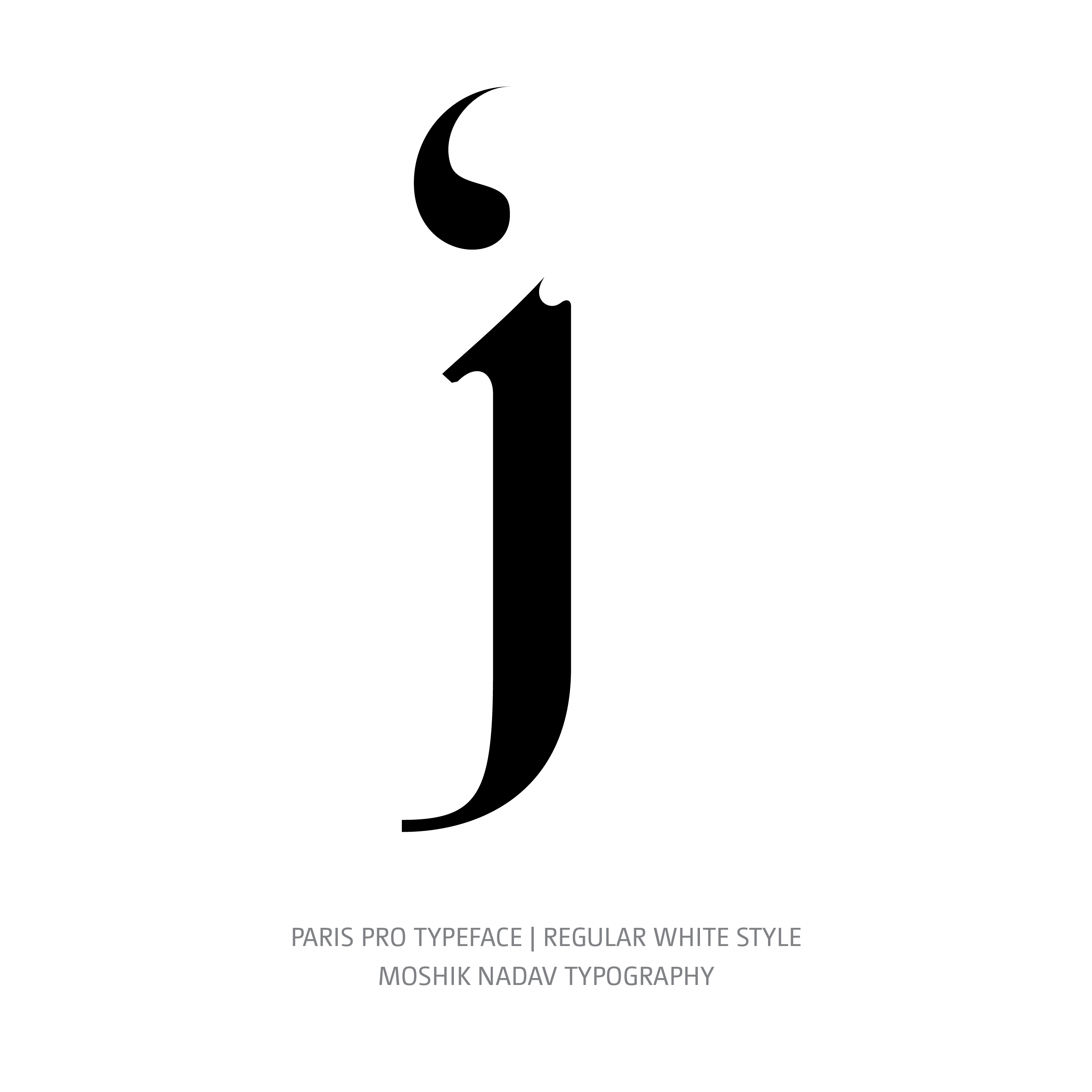 Paris Pro Typeface Regular White j