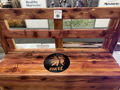 Handmade Cedar Bench with NWTF Logo
