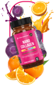 a bottle of Nano Singapore's best collagen gummies in front of fruits