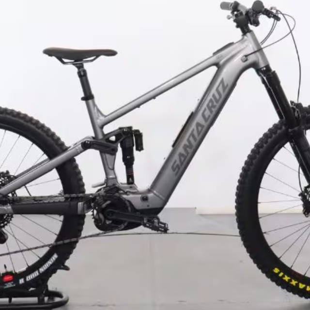 a full suspension santa cruz electric mountain bike