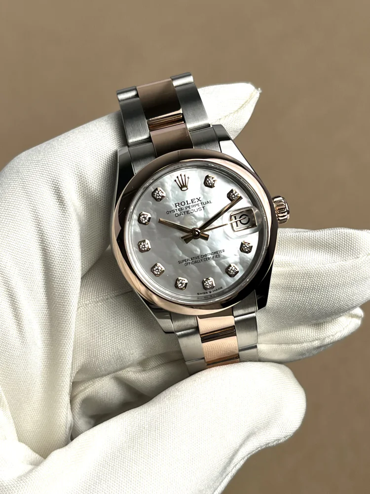 MoP Dial with Diamonds Oyster Bracelet Box and Papers 2024, image 1