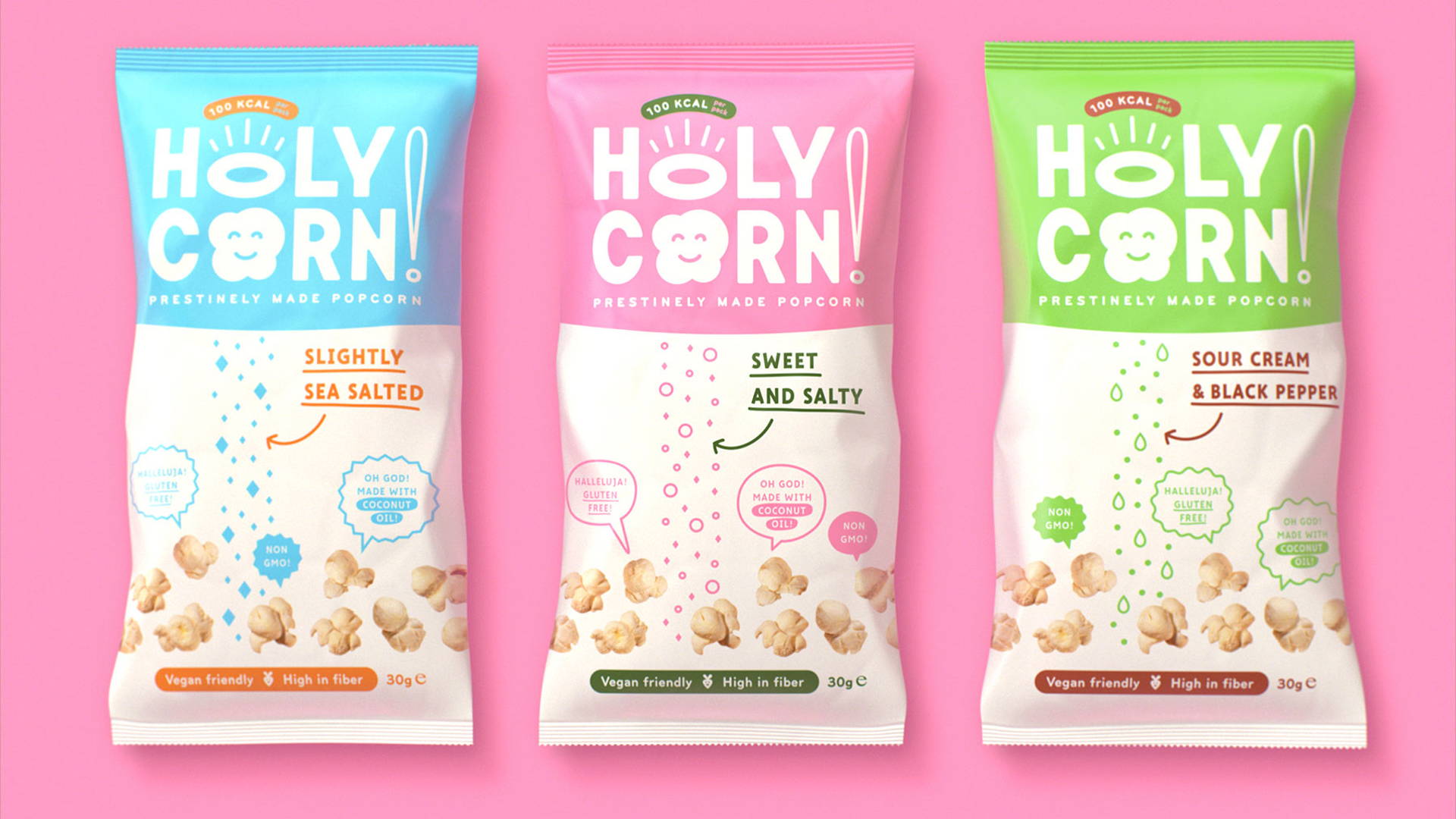Featured image for Holy Corn is the Healthy Conceptual Popcorn Snack With an Adorable Look