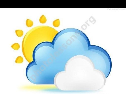 PSD исходник - иконка погоды для Фотошоп