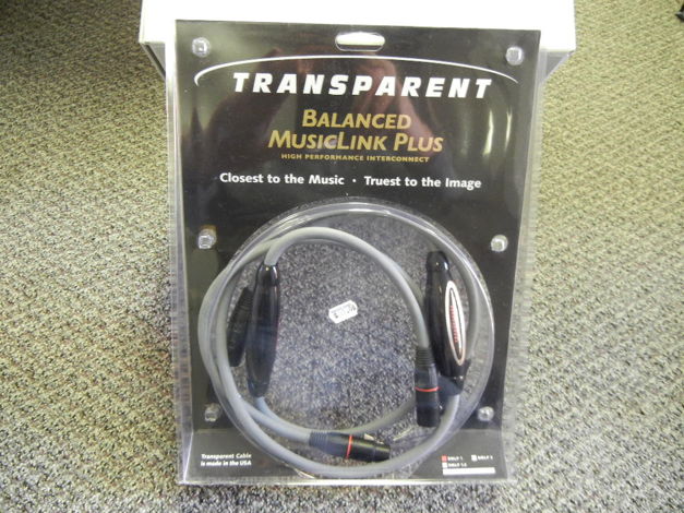 Transparent Audio Musiclink Plus  1m XLR (see pics)