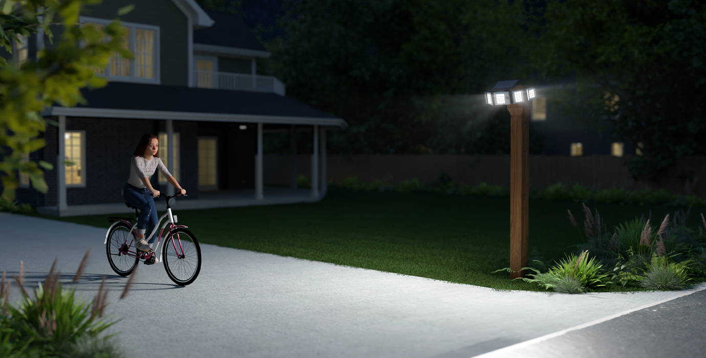 solar powered led outdoor light pathway