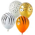 Hello Party Patterned Printed Biodegradable Latex Balloons