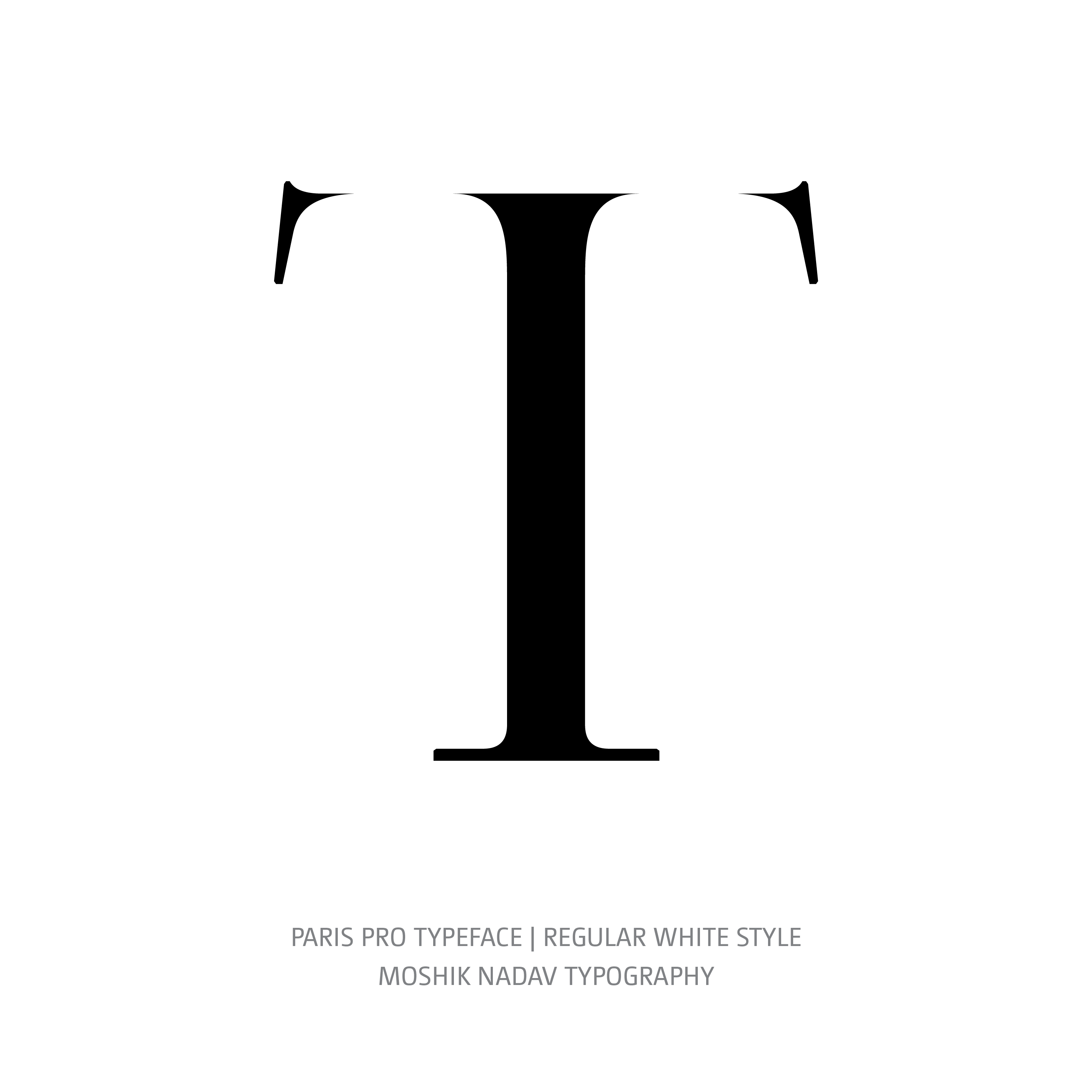 Paris Pro Typeface Regular White T