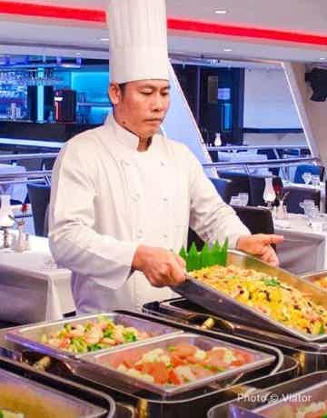 Enjoy the variety of an international buffet