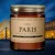 Paris Kerze - Burgunderrose | Burgunderwein | Weiße Blüten