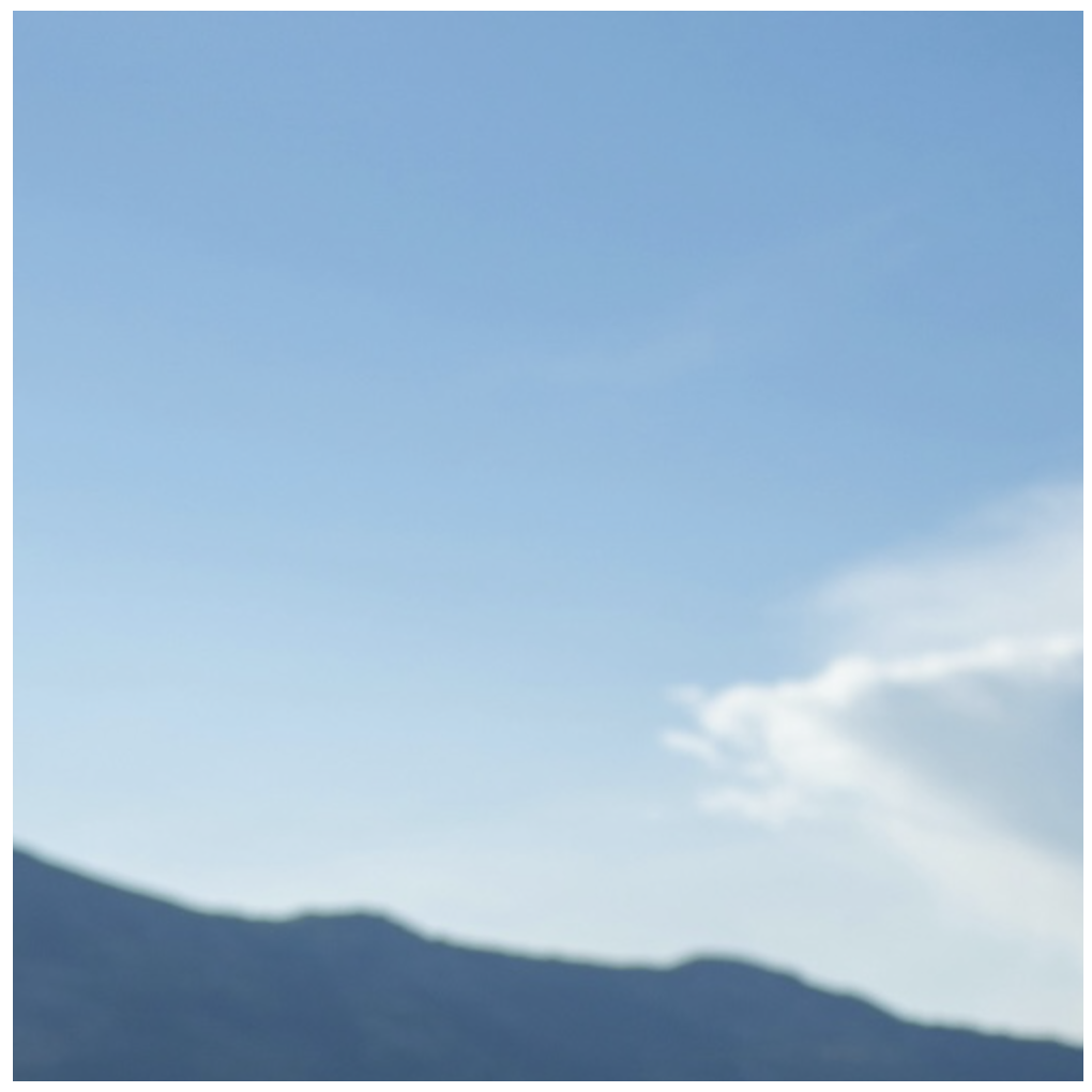 Cropped image with the person out of focus