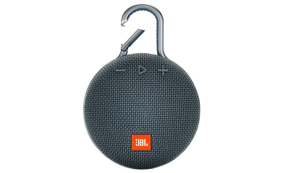 Small JBL speaker with built in carry hook