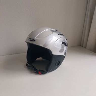 Grey ski helmet
