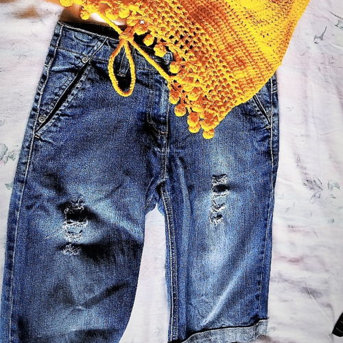 Pombombrallette Crochet Bralette, Crochet top, Crochet Pattern,