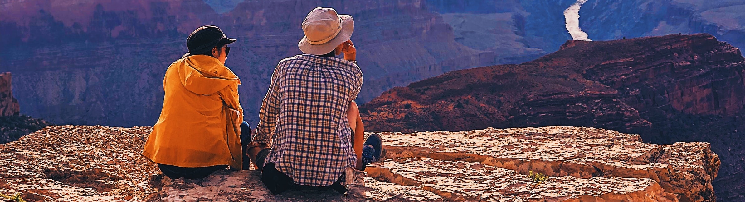 couple gazing into canyon