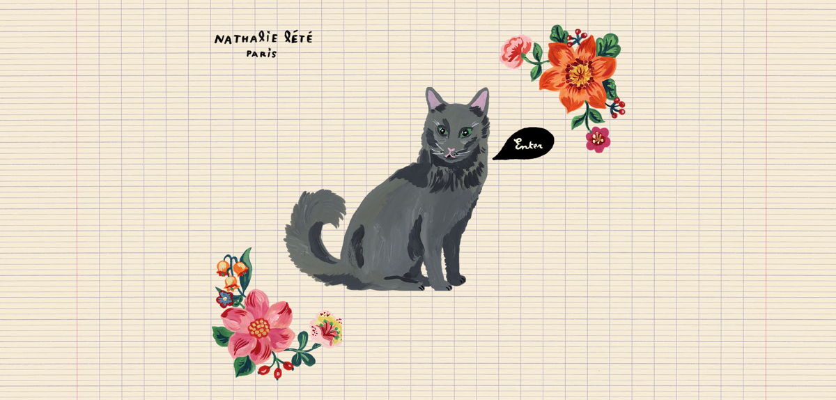 Screenshot of Nathalie Lete, from the art portfolios collection.