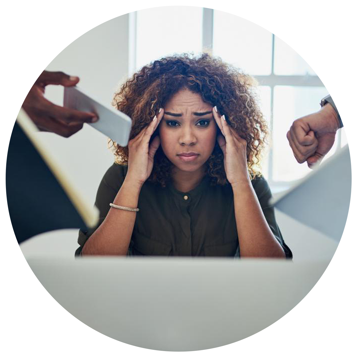 A stressed person that can be avoided by taking elderberry gummies benefits