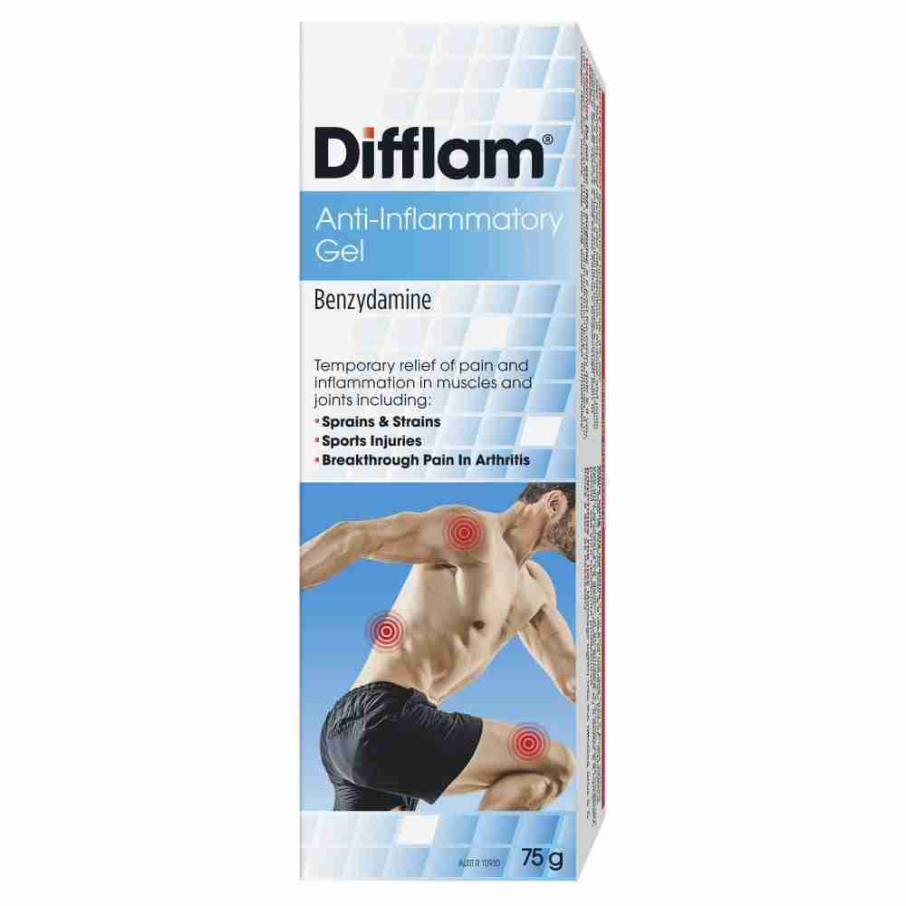 Difflam Anti-Inflammatory Gel 75g Temporary Relief of Pain Muscles and Joints - Image 3