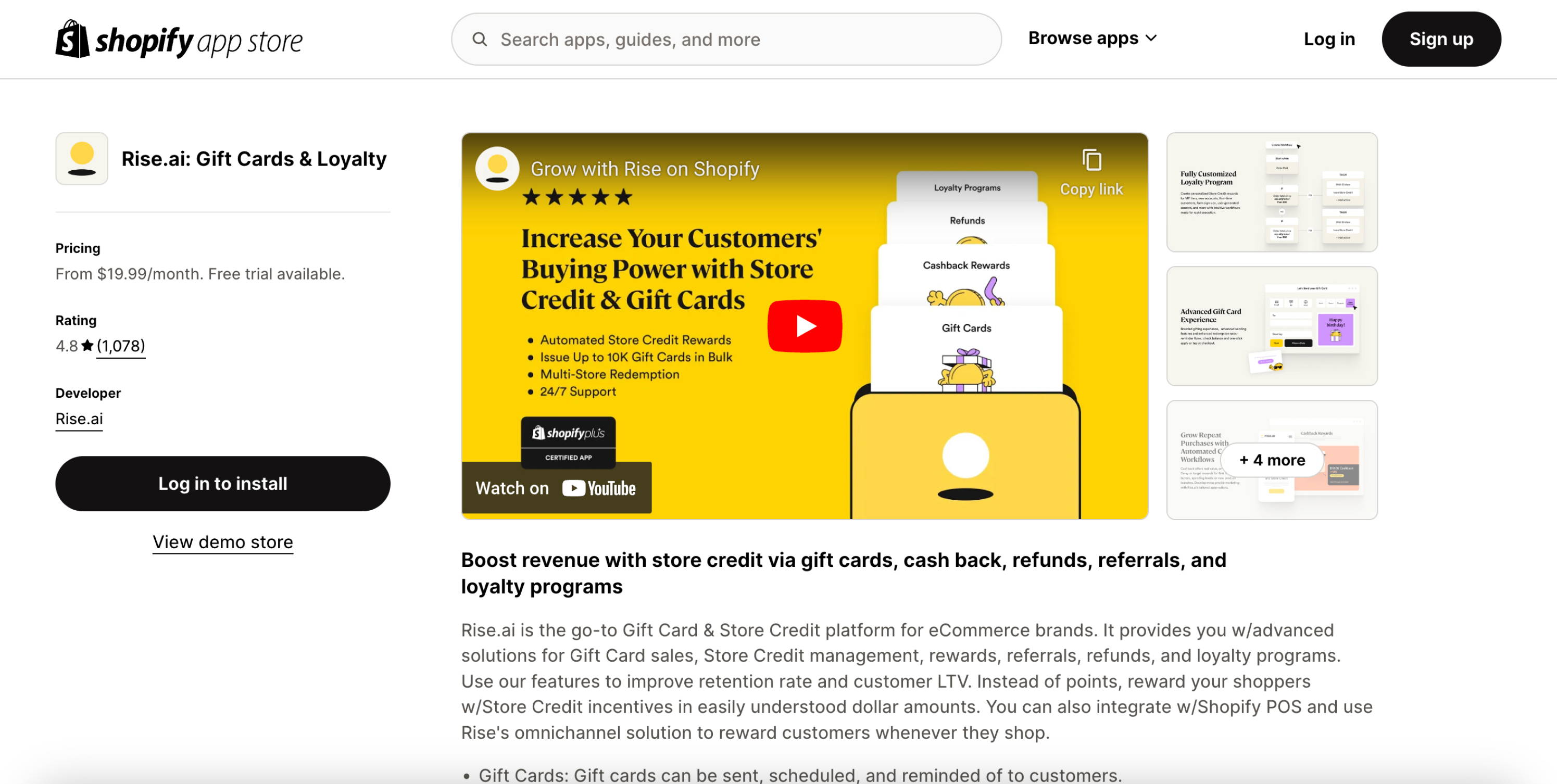 Rise.ai Gift cards & loyalty