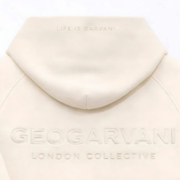 GEO-CREAM ZIP HOODIE — EMBOSSED EDITION - Image 2