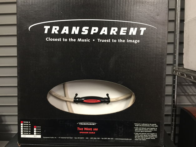 Transparent Audio The Wave 100 Speaker Cable 8ft S>S (T...