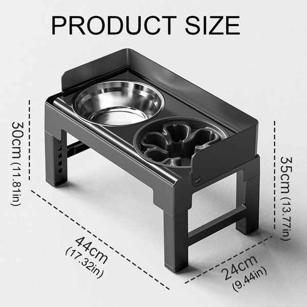 Height Adjustable Pet Feeding Bowl Dog Bowl Elevated Pet Dish Food Water Bowl - Image 2