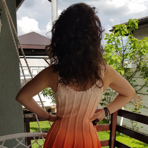 Crochet elegant dress for summer