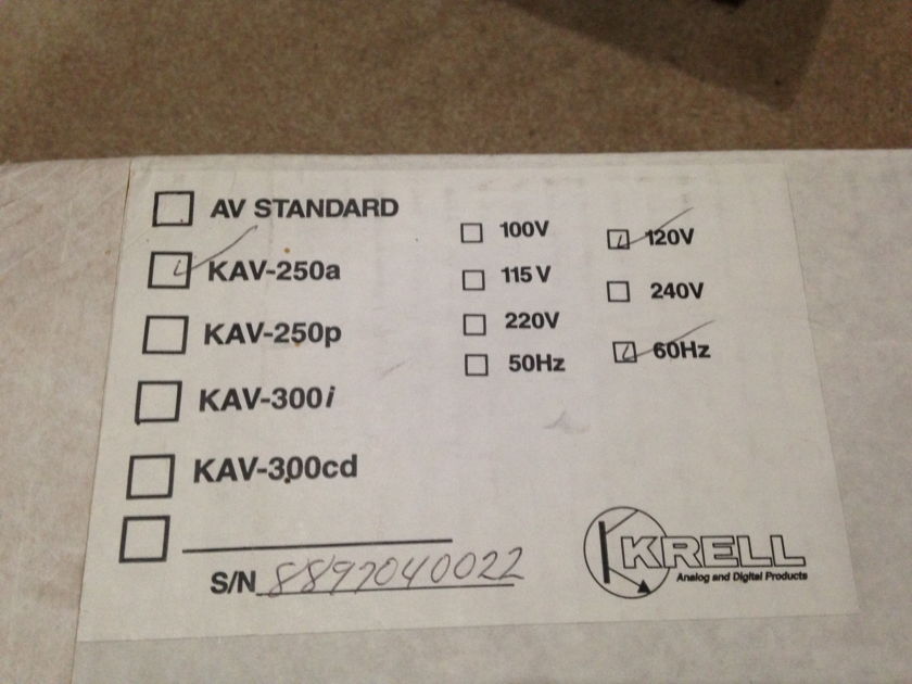Krell KAV 250a Excellent Condition