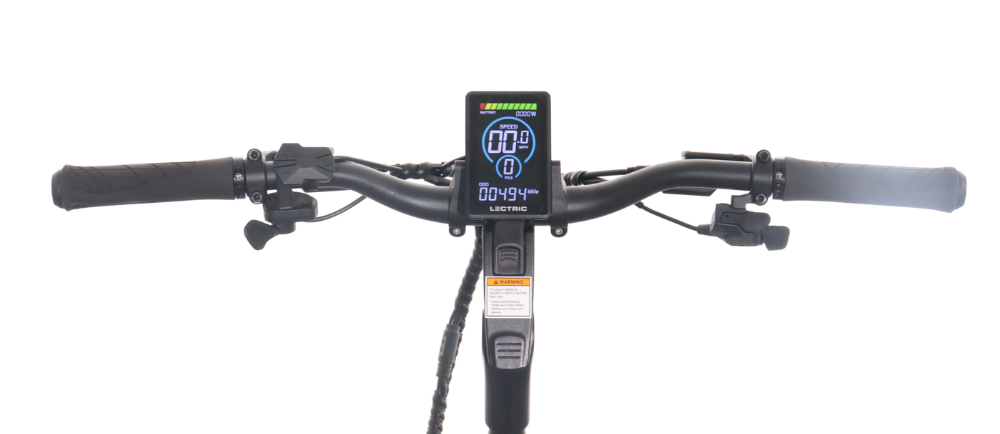 a Lectric ONE electric bike handelbars and display