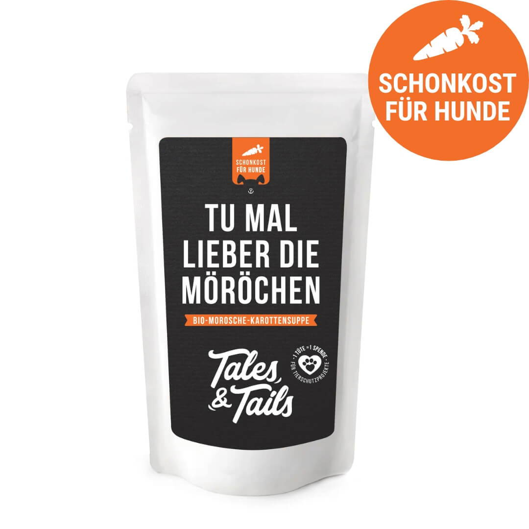Tu mal lieber die Möhrchen – Moro-Suppe für Hunde mit Bio-Karotten und Kurkuma