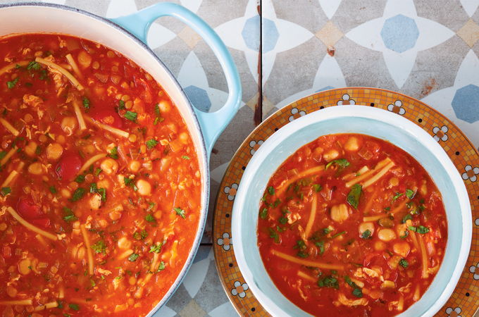 Soupe aux légumineuses à la marocaine