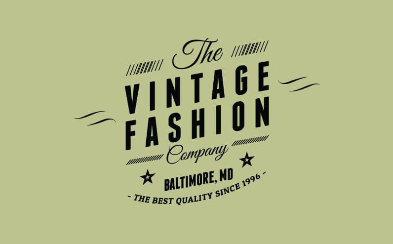 Ретро логотип в PSD формате для Фотошоп