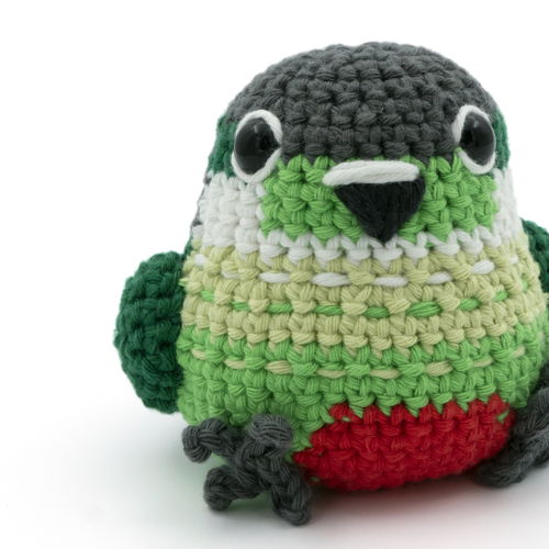 Amigurumi Green-Cheek Conure