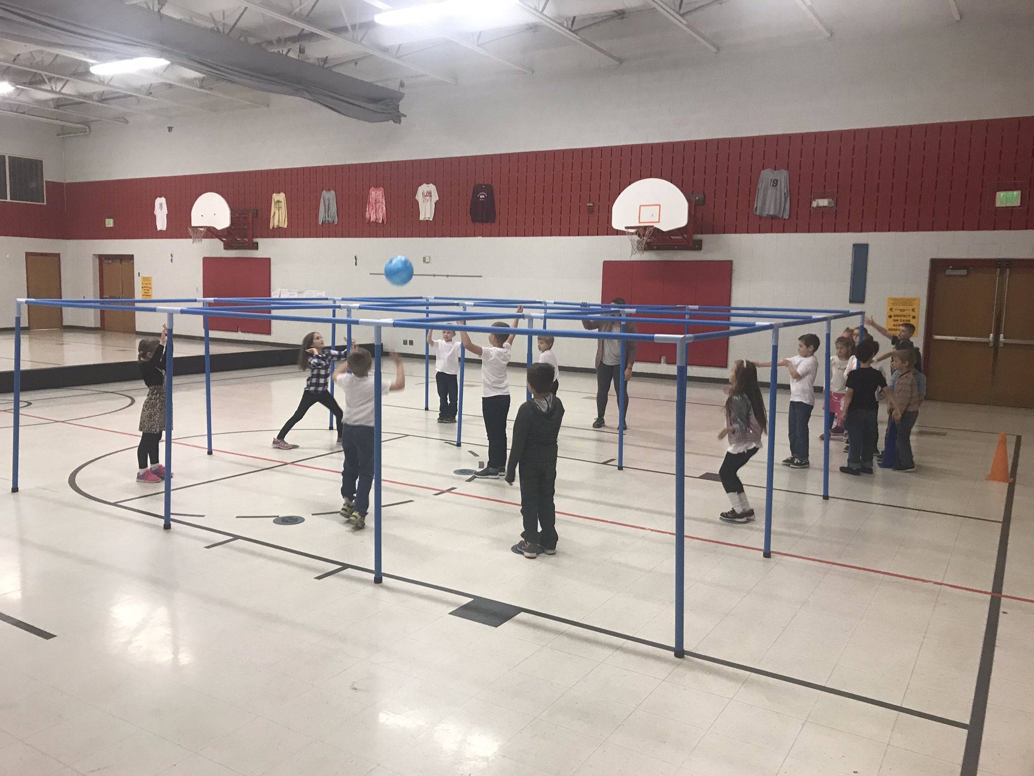 PE activities like 9 Square in the Air allow kids to find fitness that is also fun.