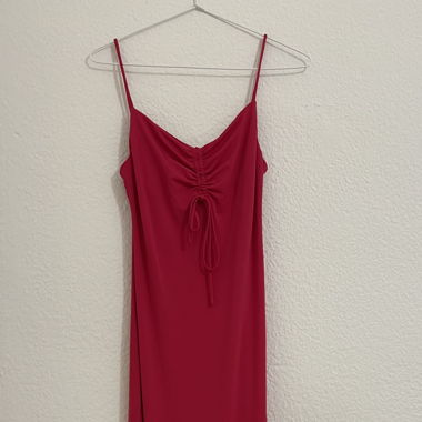 Robe midi rose