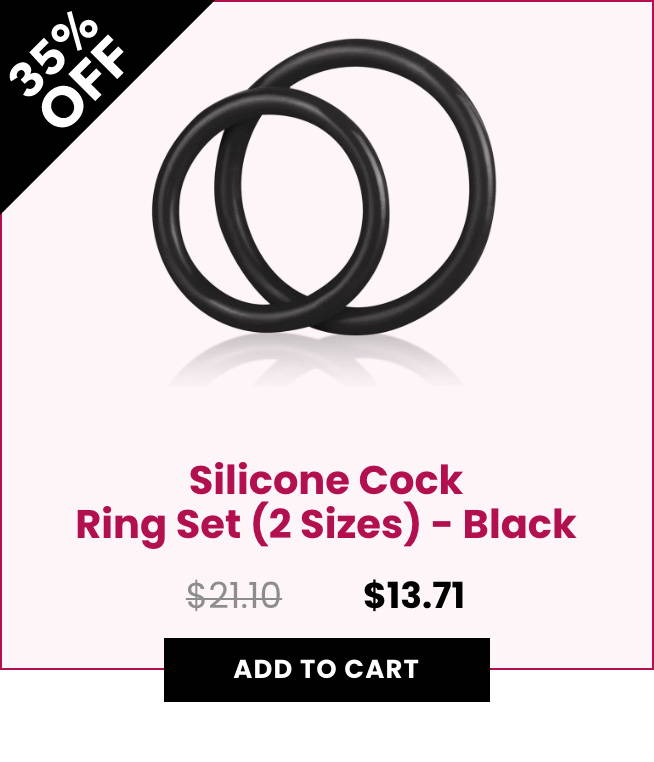 Blue Line Men Silicone Cock Ring Set Black