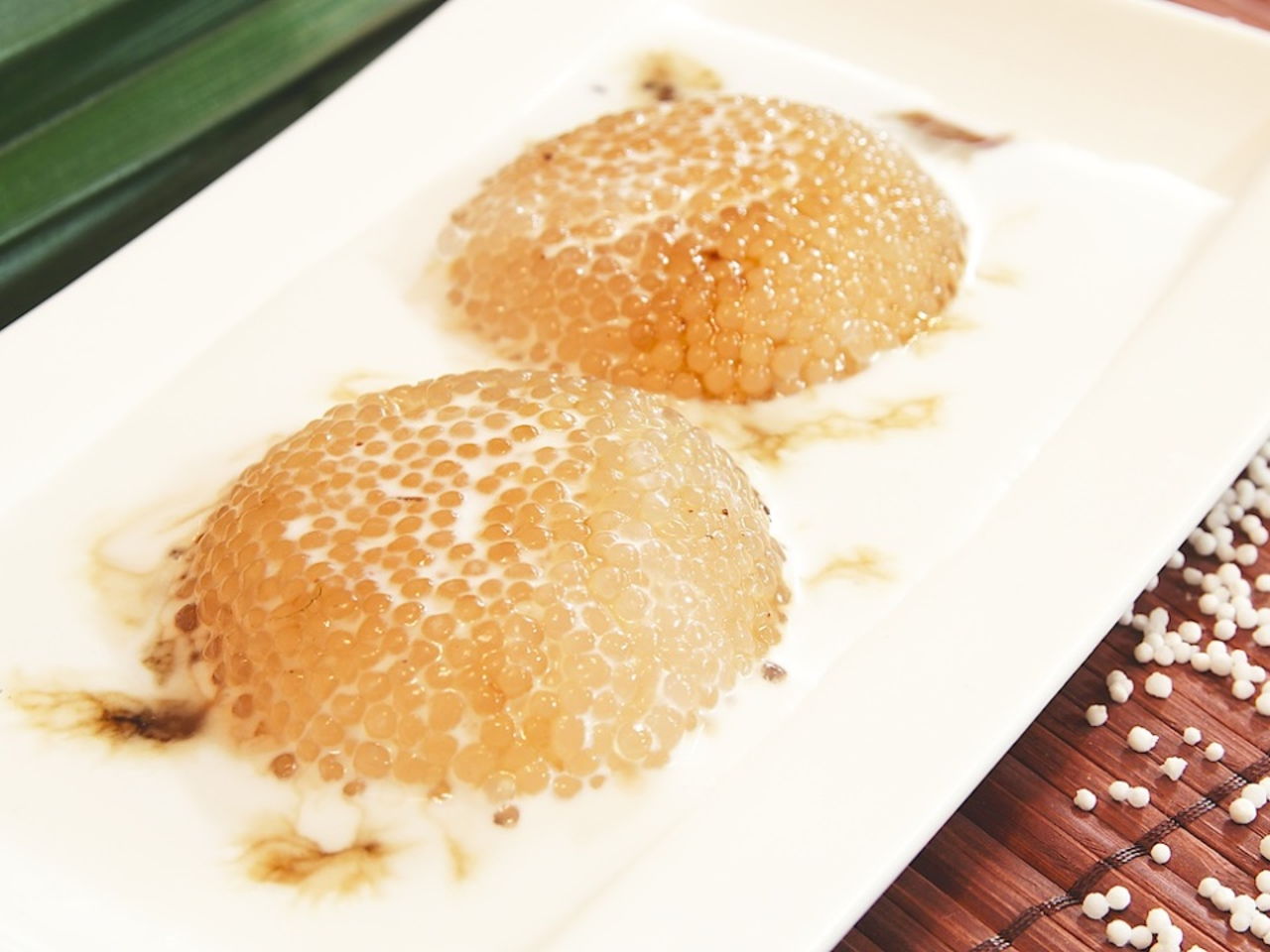 Sago Pudding With Palm Sugar Southeast Asian Recipes Nyonya Cooking