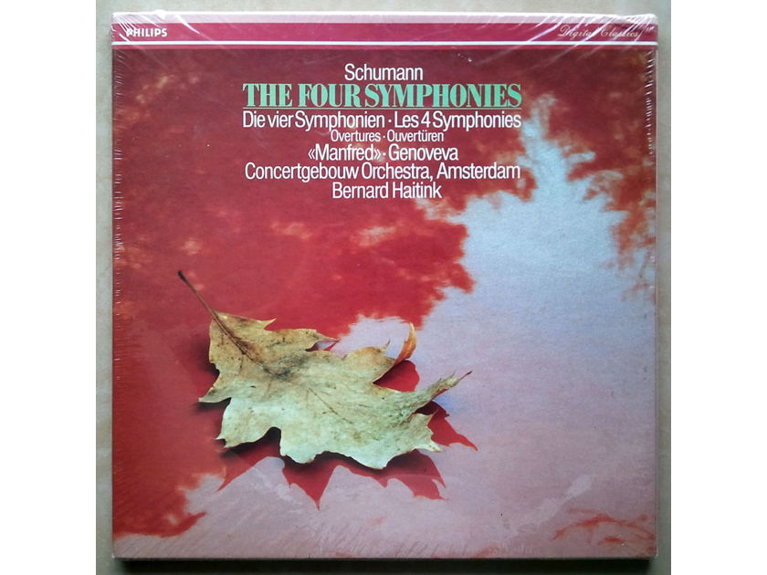 Sealed PHILIPS Digital | HAITINK/SCHUMANN - The 4 Symphonies, Overtures, Manfred / 3-LP Box Set
