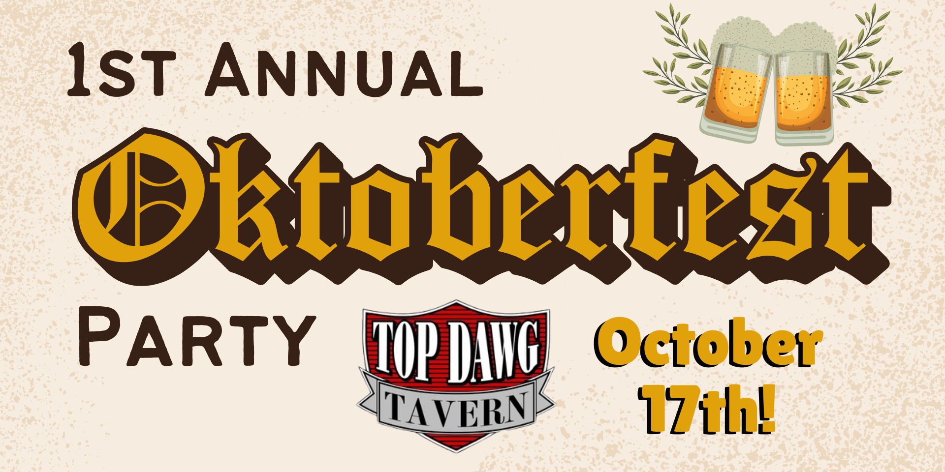 1st Annual Oktoberfest at Top Dawg Tavern promotional image